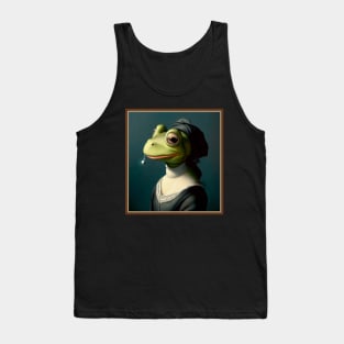 Frog eating a Pearl Earing Tank Top